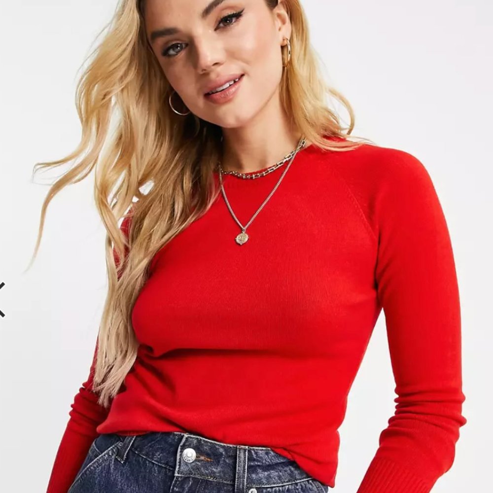 French connection raglan sleeve crew neck sweater